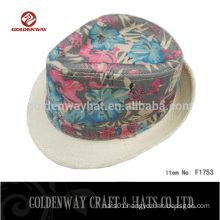 New design colorful fedora hat for women